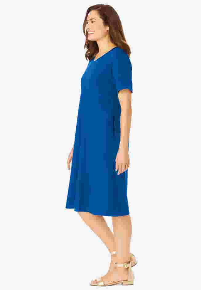 Perfect Short-Sleeve Crewneck Tee Dress image number 2