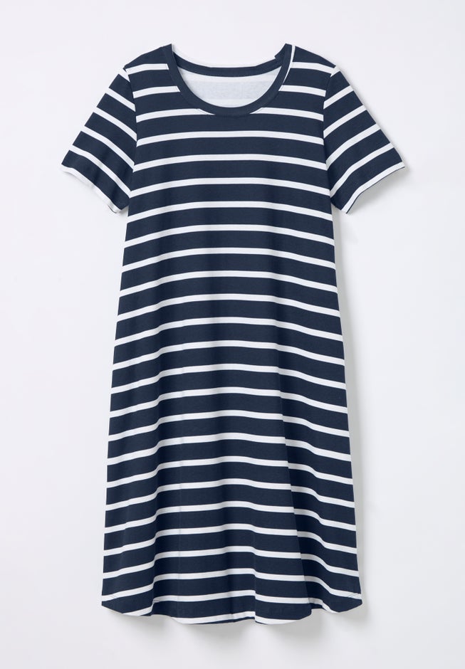 Perfect Short-Sleeve Crewneck Tee Dress image number 1