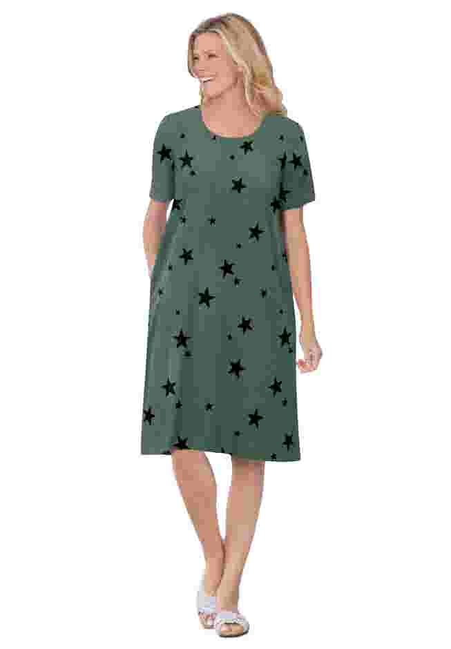 Perfect Short-Sleeve Crewneck Tee Dress image number 5