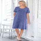 Perfect Short-Sleeve Crewneck Tee Dress image number null