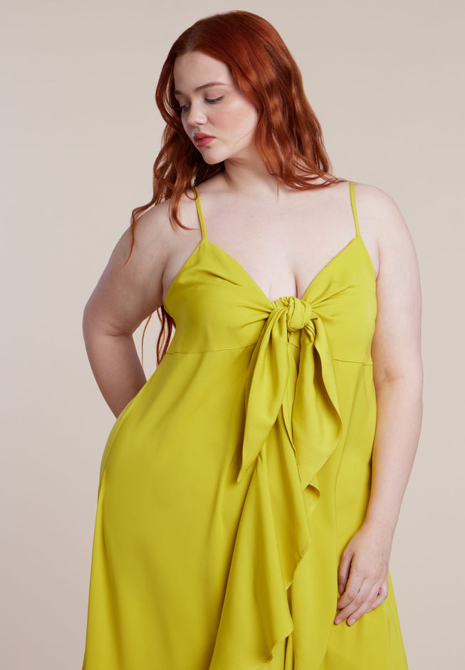 Tie-Front Ruffle Duster image number 4
