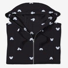 Disney Zip Up Fleece Hoodie Black Mickey Ears image number null