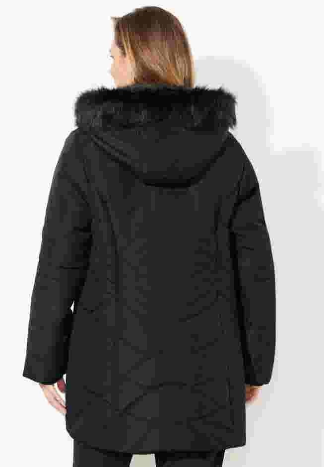 Faux Fur Hood Puffer Coat image number 1