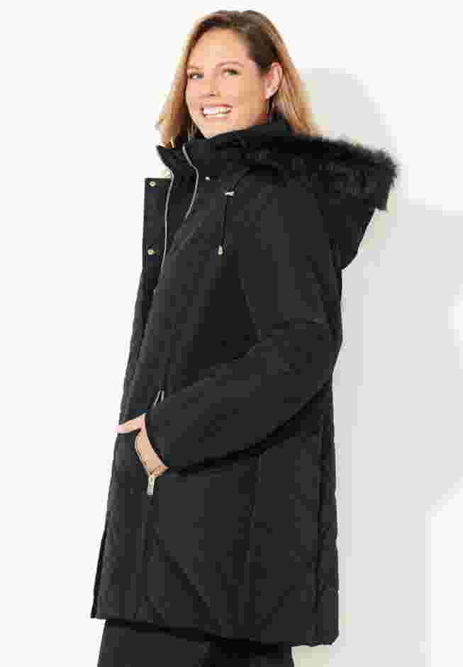 Faux Fur Hood Puffer Coat image number 2