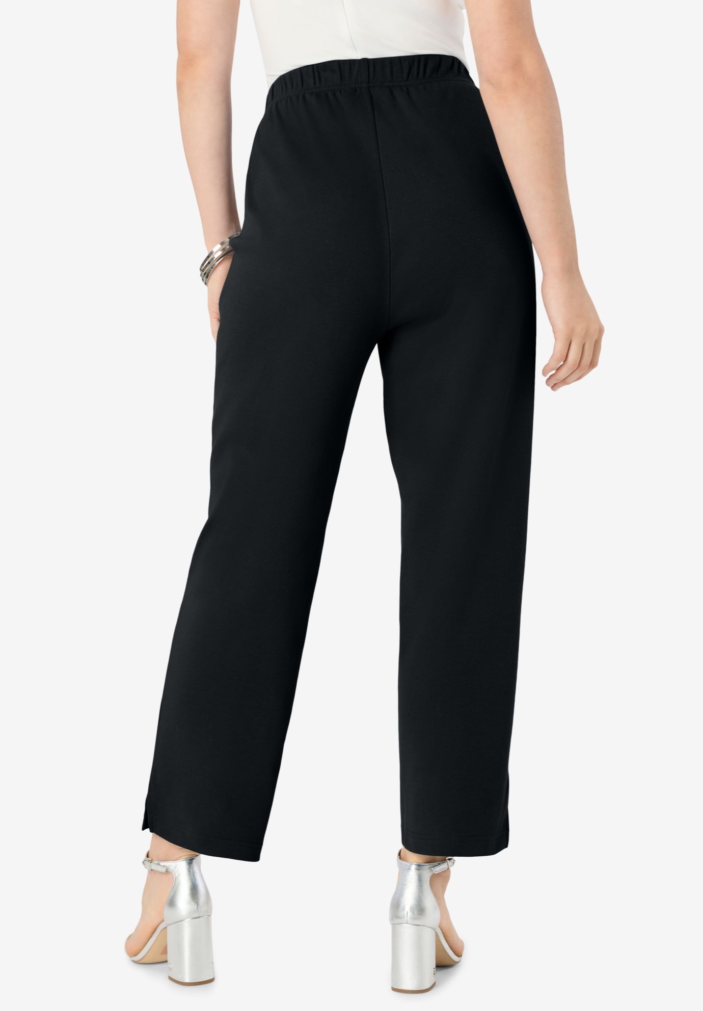 Soft Knit Straight-Leg Capri Pant image number 1