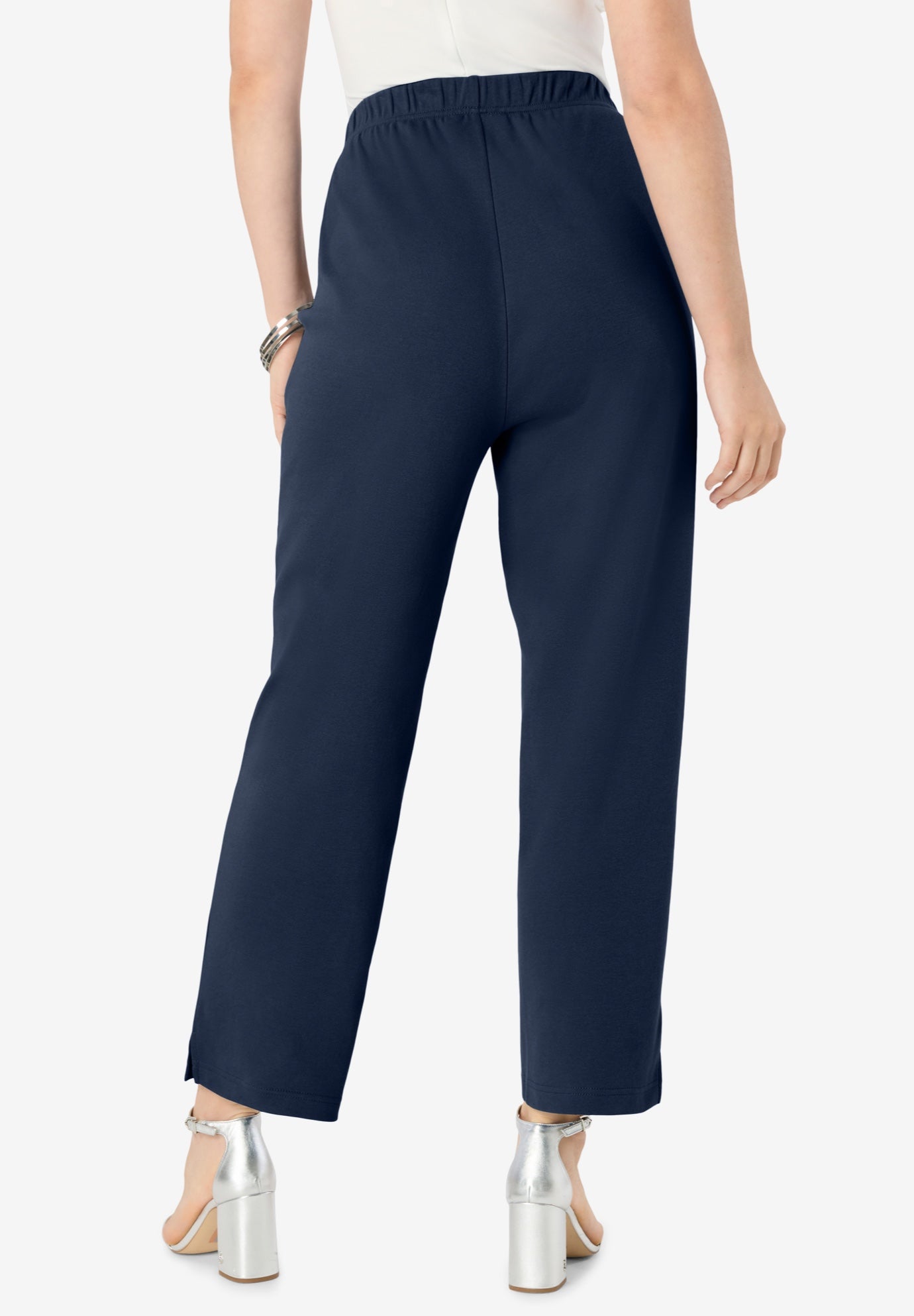 Soft Knit Straight-Leg Capri Pant image number 1