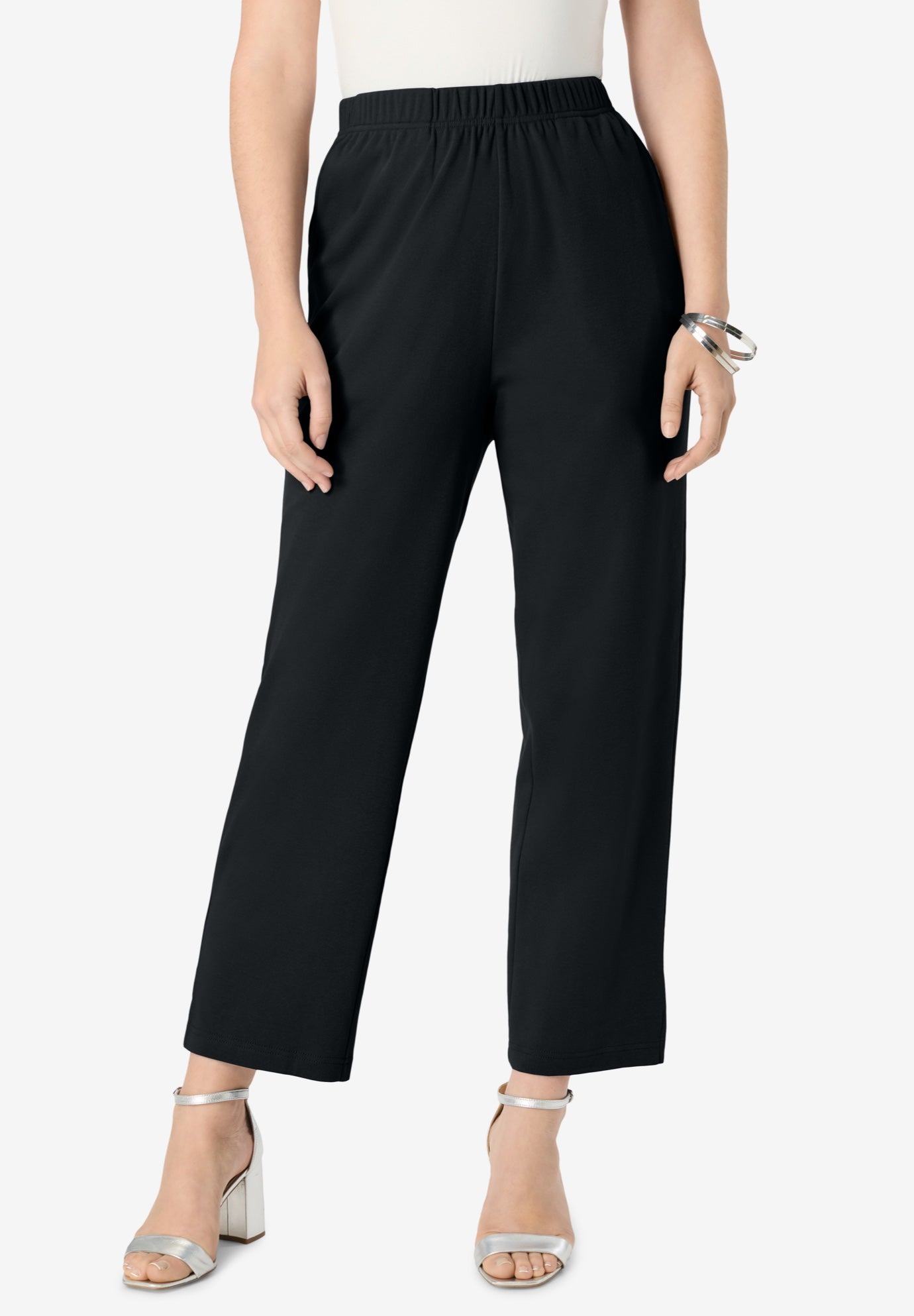 Soft Knit Straight-Leg Capri Pant image number 0