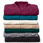 Open Front Pointelle Cardigan Sweater image number null