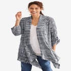 Open Front Pointelle Cardigan image number null