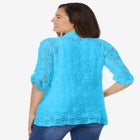 Open Front Pointelle Cardigan Sweater image number null