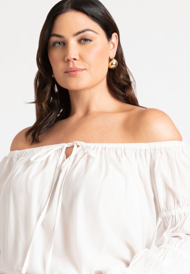 Off The Shoulder Detail Blouse image number 1