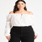 Off The Shoulder Detail Blouse image number null