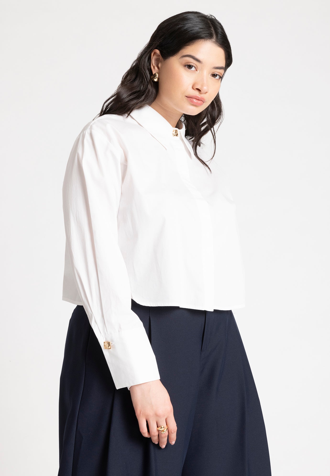Cropped Collared Shirt image number 1