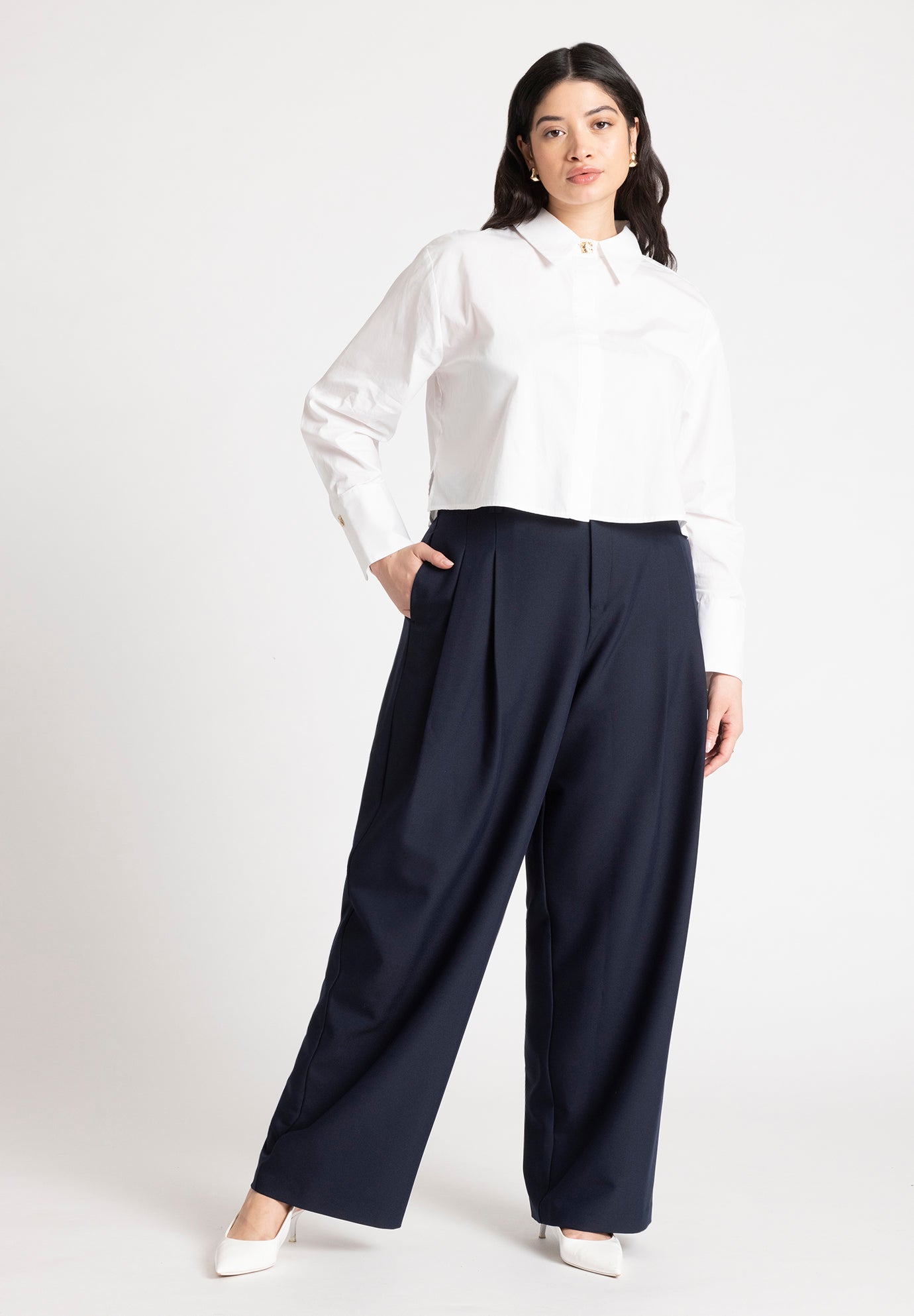 Cropped Collared Shirt image number 3