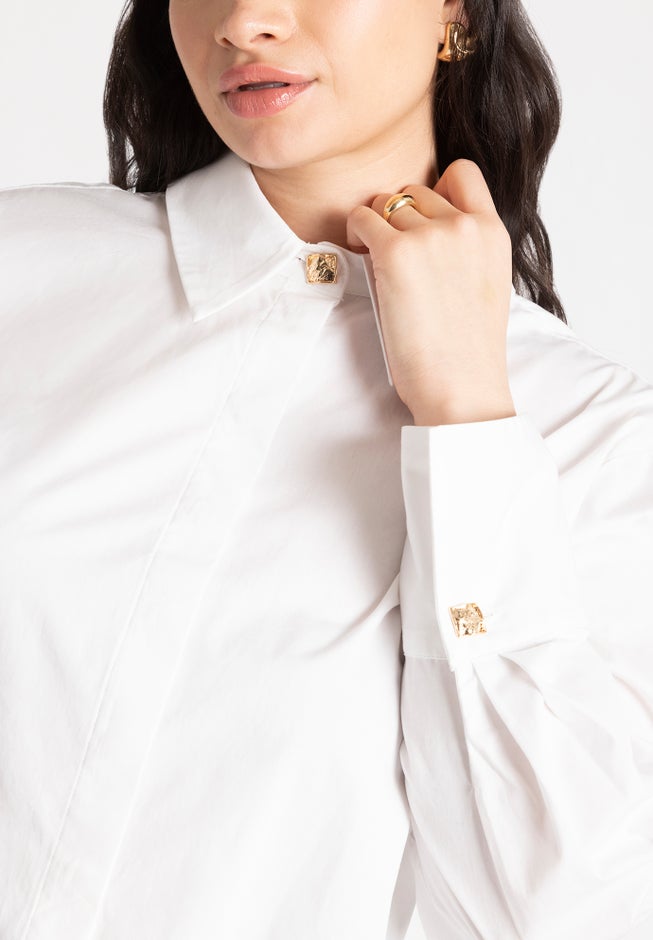 Cropped Collared Shirt image number 4