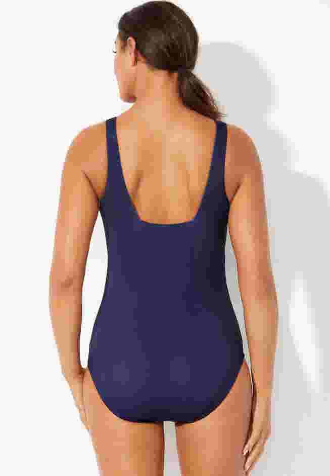 Chlorine Resistant Square Neck One Piece Swimsuit image number 1