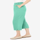 7-Day Elastic-Waist Stretchy Knit Capri image number null