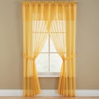 BH Studio Sheer Voile 5-Pc. One-Rod Curtain Set image number null