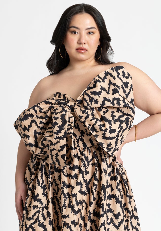 Bow Bodice Flare Dress image number 2