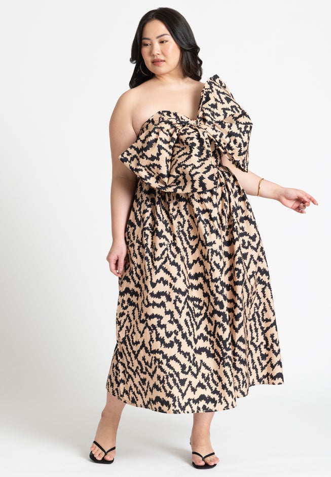 Bow Bodice Flare Dress image number 0