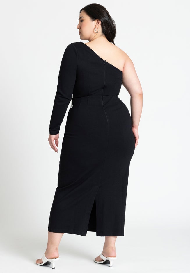 One Shoulder Flower Detail Dress image number 1