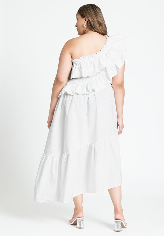 One Shoulder Dramatic Ruffle Dress image number 1