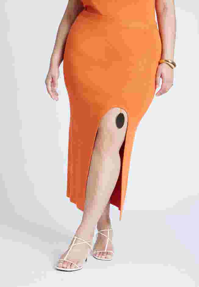 Knit Skirt With Slit And Hardware image number 1