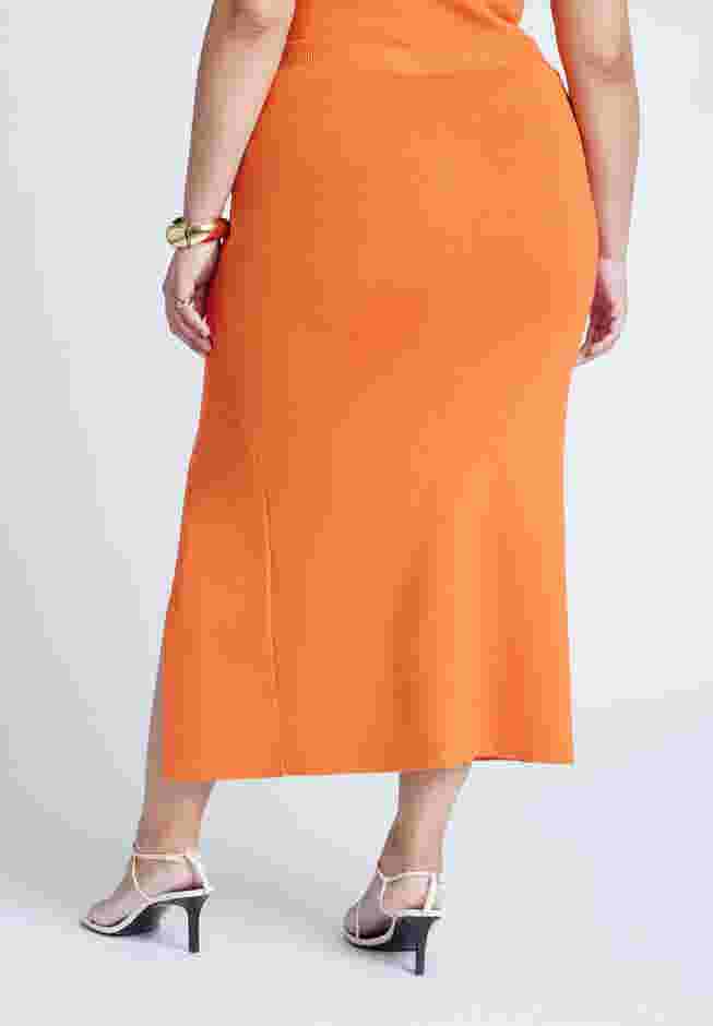 Knit Skirt With Slit And Hardware image number 3