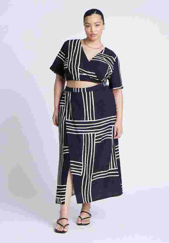 Wrapover Printed Skirt image number 0