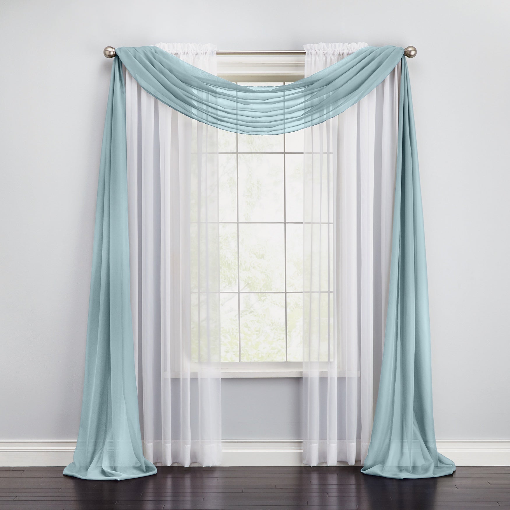 BH Studio Sheer Voile Scarf Valance image number 0