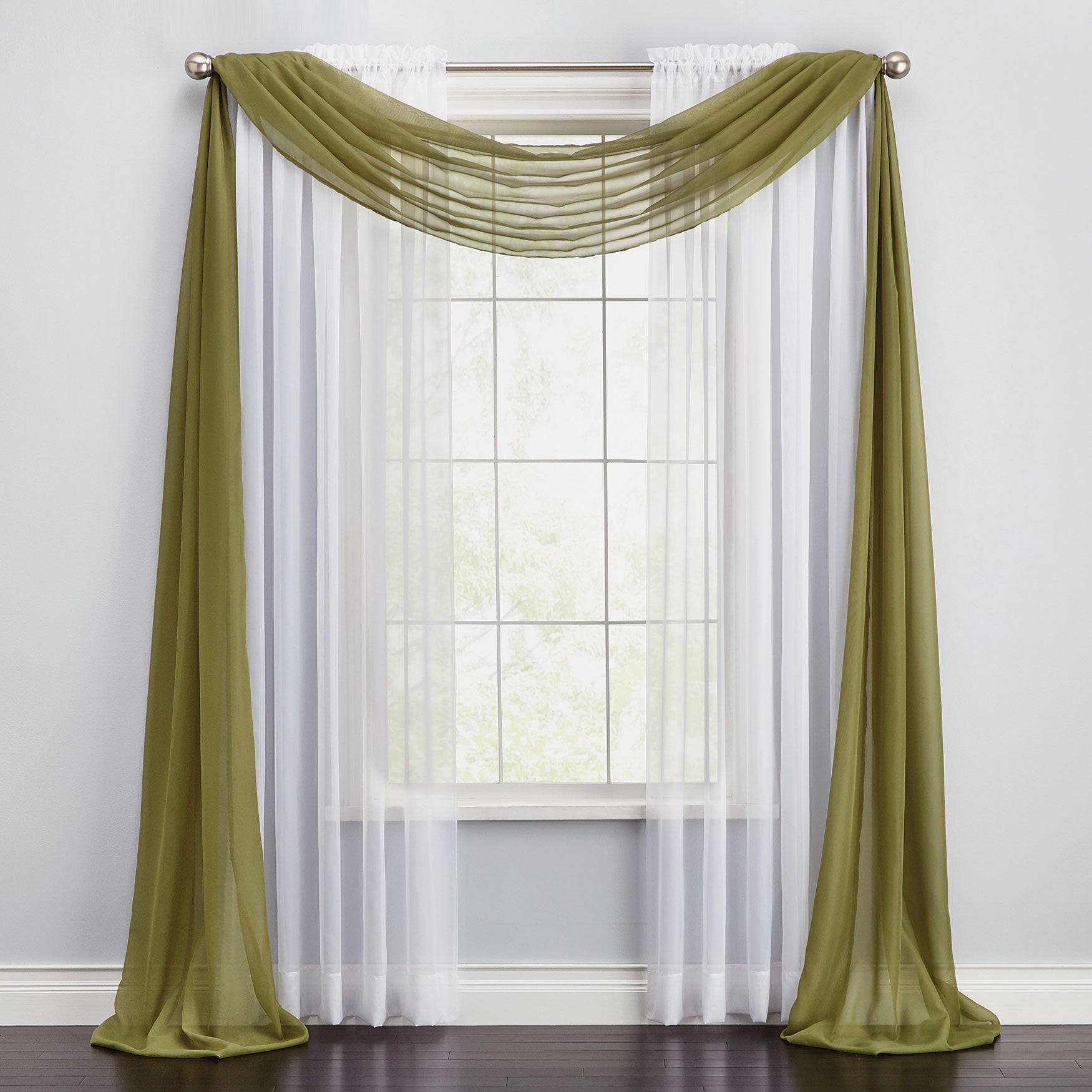 BH Studio Sheer Voile Scarf Valance image number 0