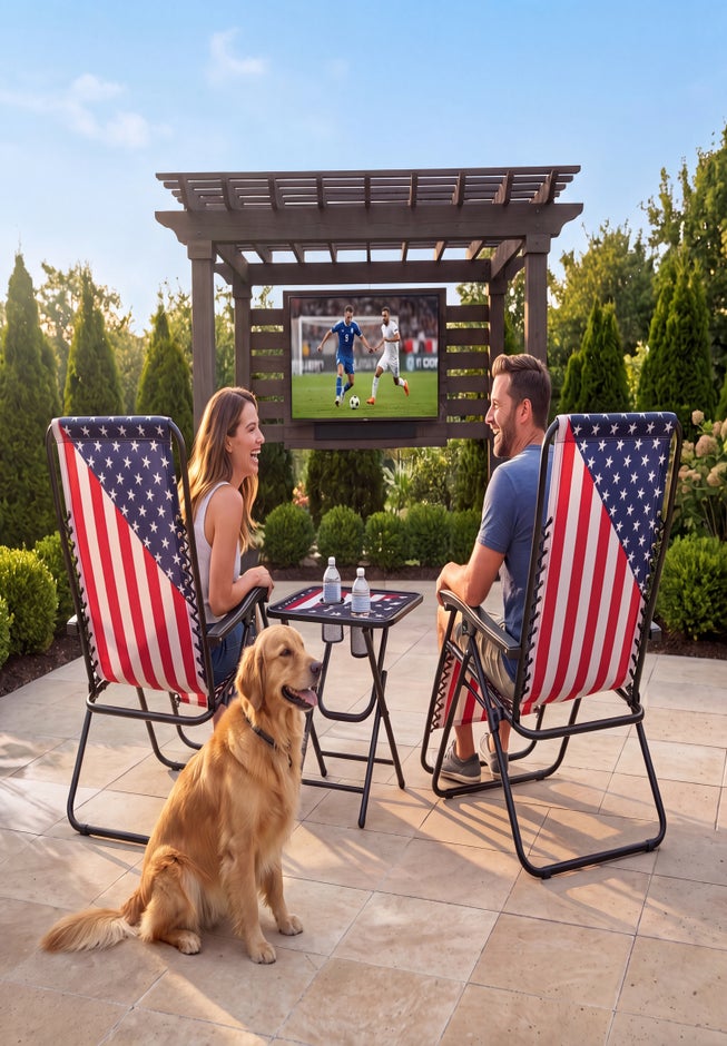3-Pc. Americana Zero Gravity Chair and Table Set image number 1