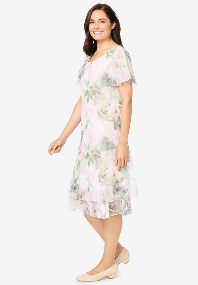 Overlay Tiered Dress image number 2