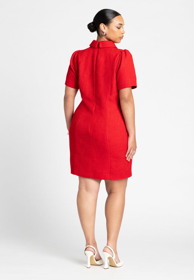 Tweed Mini Shirt Dress image number null