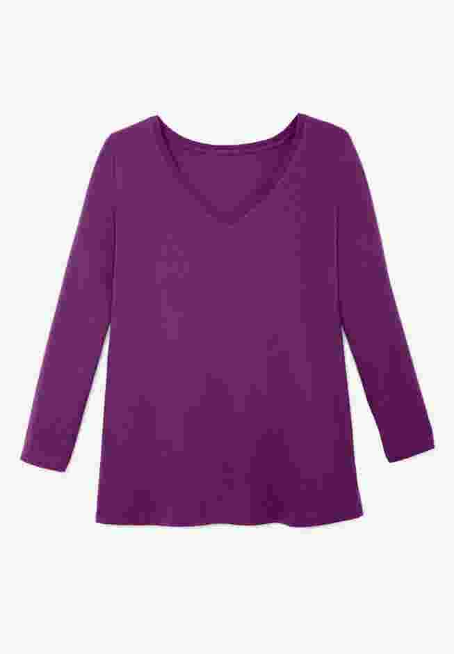 Perfect Long-Sleeve V-Neck Tee image number 4