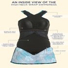 High Neck Wrap Swimdress image number null