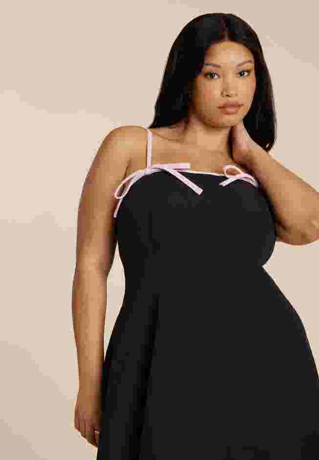 Bow Straps Maxi Flare Dress image number 1