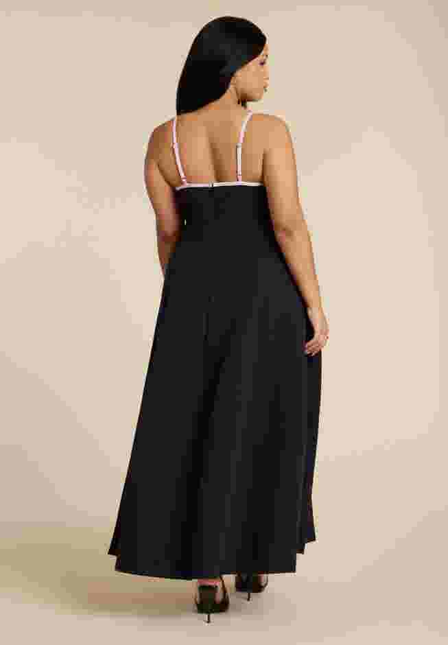 Bow Straps Maxi Flare Dress image number 3