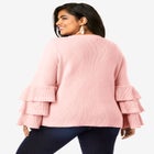 Tiered Sleeve Sweater image number null