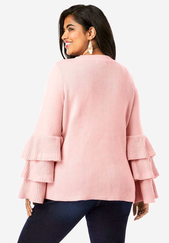 Tiered Sleeve Sweater image number 1