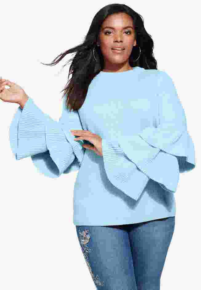 Tiered Sleeve Sweater image number 0