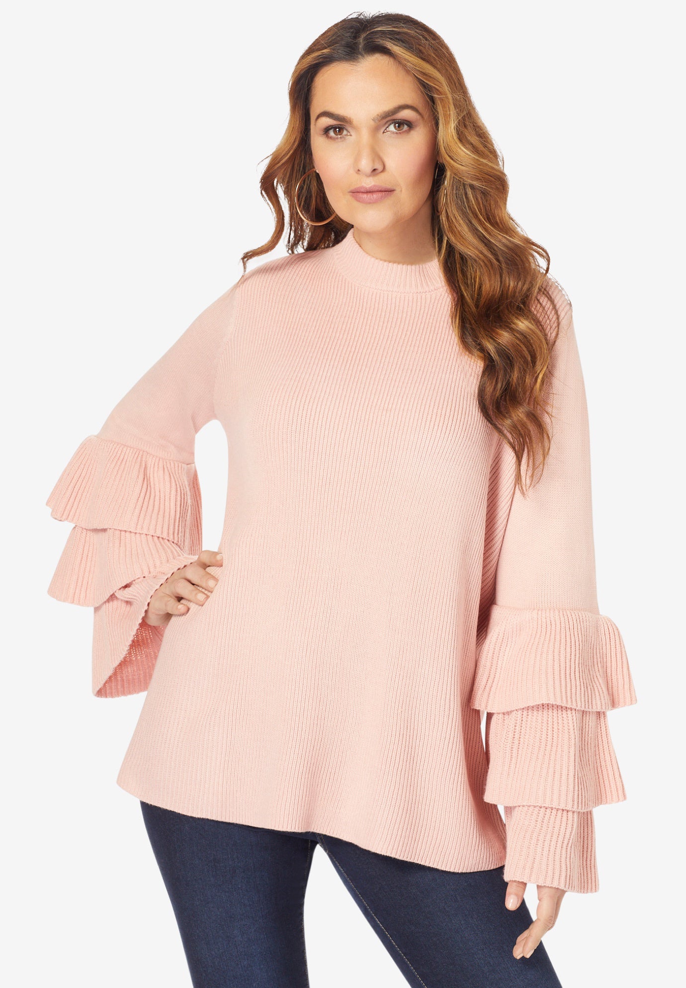 Tiered Sleeve Sweater image number 0