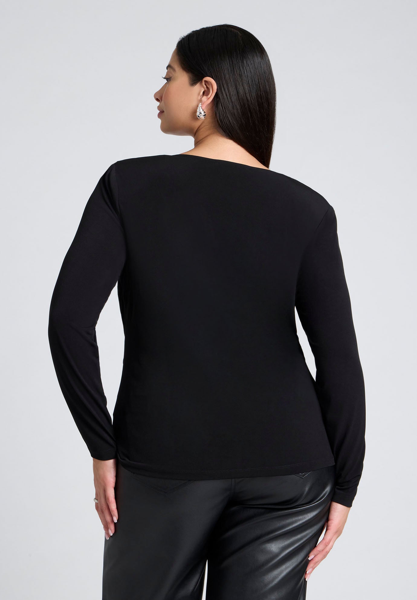 Dramatic Cowl Drape Top image number 1