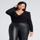 Dramatic Cowl Drape Top image number null