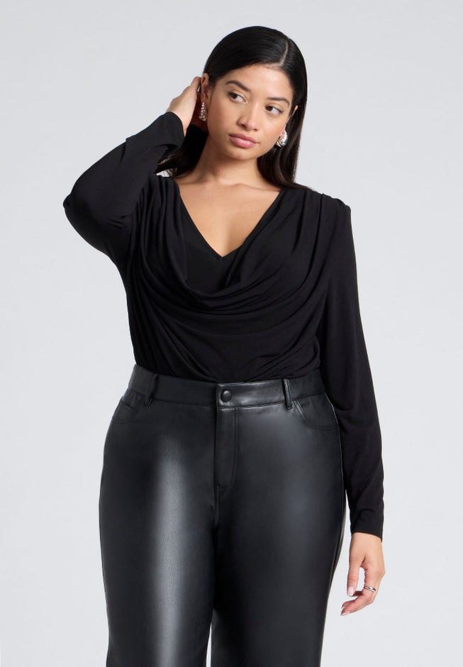 Dramatic Cowl Drape Top image number 0