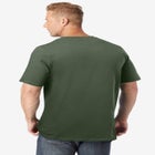 Shrink-Less&trade; Lightweight Longer-Length V-neck T-shirt image number null