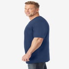 Shrink-Less&trade; Lightweight Longer-Length V-neck T-shirt image number null
