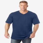 Shrink-Less&trade; Lightweight Longer-Length V-neck T-shirt image number null