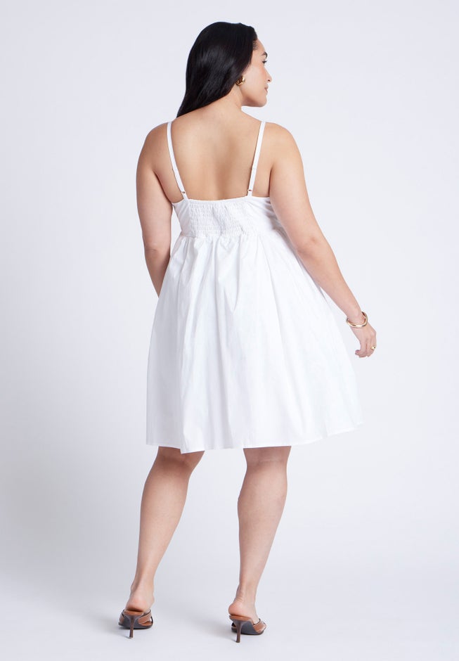 Tie Bodice Flare Mini Dress image number null