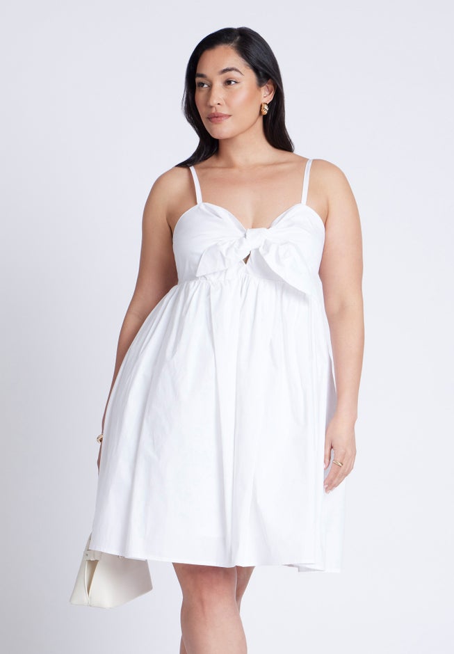 Tie Bodice Flare Mini Dress image number null